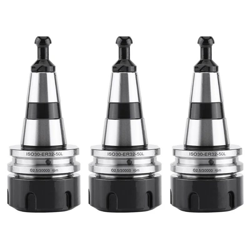 

ABMR-3X балансировочный патрон ISO30 ER32 50L балансировочный цанговый токарный патрон G2,5 30000 об/мин держатель инструмента с ЧПУ из нержавеющей стали