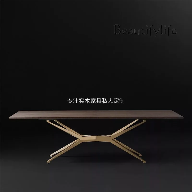 

M American Light Luxury Creative Solid Wood Desk Simple Office Study Villa Model Room Custom Furniture