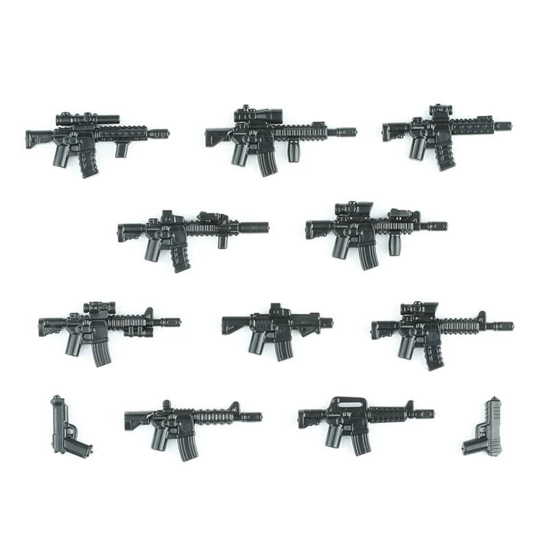 Moderne Spezialeinheiten Figuren Militär Waffen Bausteine Armee Soldat Stadt Polizei Mehrfarbig AK Zubehör Ziegel Spielzeug