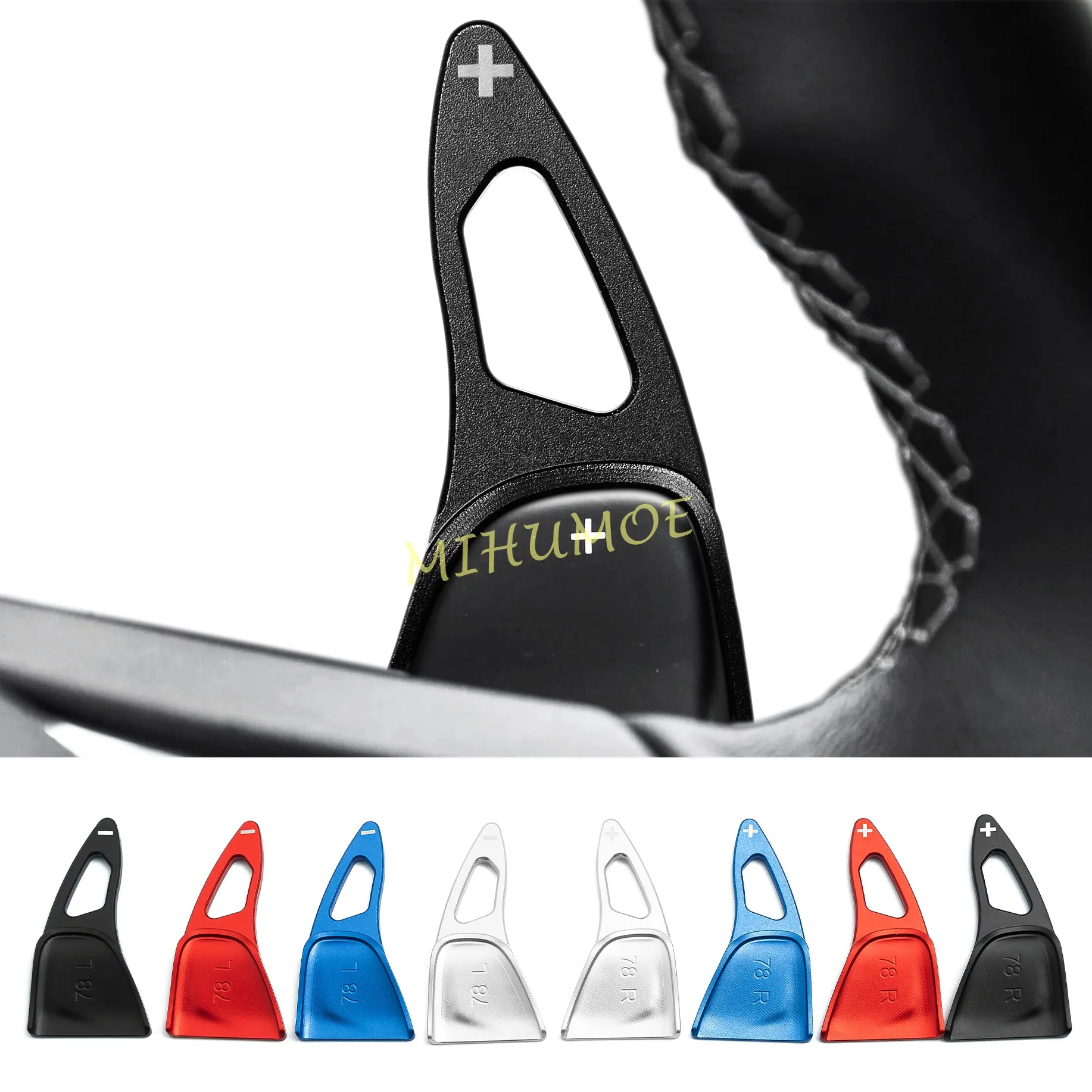 For GMC Sierra 1500 Chevrolet Silverado 1500 Buick Envision Enclave Car Steering Wheel Shift Paddle Shifter Cover Extension 2Pcs