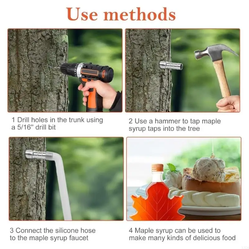 Functional Maple Syrup Tool Feature Metal Spouts And Easy To Clean Brushes