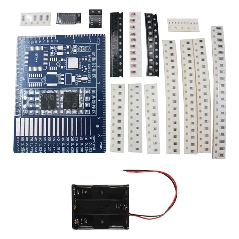 

SEWS-SMD Component Welding Practice Board DIY Kit Skill Training Board Led Transistor Set Practice