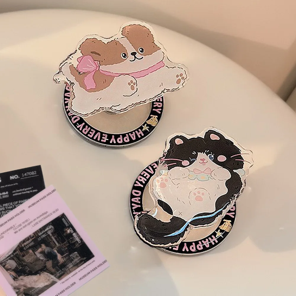 

Милый и крутой мультяшный щенок-кошка, подходящий магнитный кронштейн MagSafe, магнитный кронштейн для телефона, сильная магнитная адсорбция