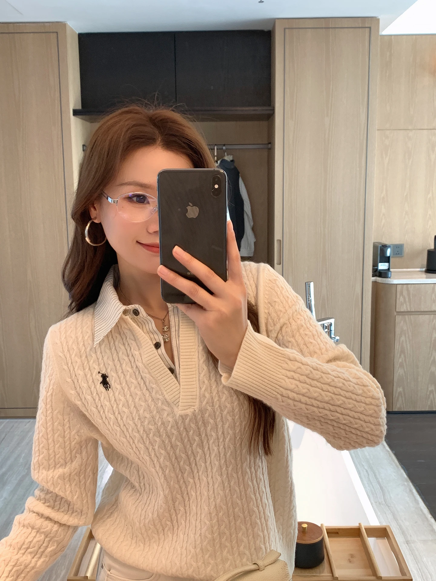 

New Arrival 30 Vertical Insert 00% Camere Ne Splice Fake Two-Piece Knitted Sweater Women's Long Sve Striped Kni...