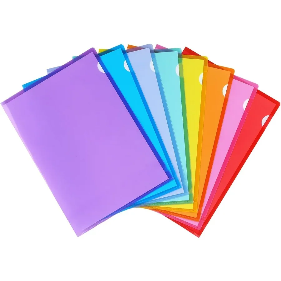 

16 упаковок прозрачных пластиковых папок с рукавами, пластиковые рукава для документов, прозрачная бумага, полиэтиленовые рукава, папки 8, разные цвета