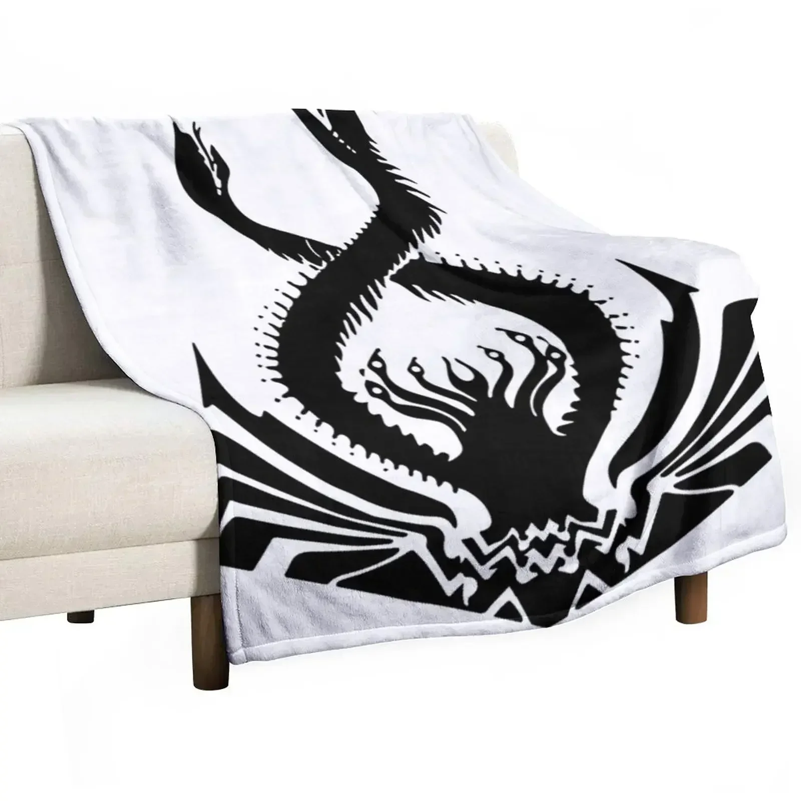 Thrawn's Chimaera Logo BLACK Throw Blanket Flannels Travel Sofas Blankets