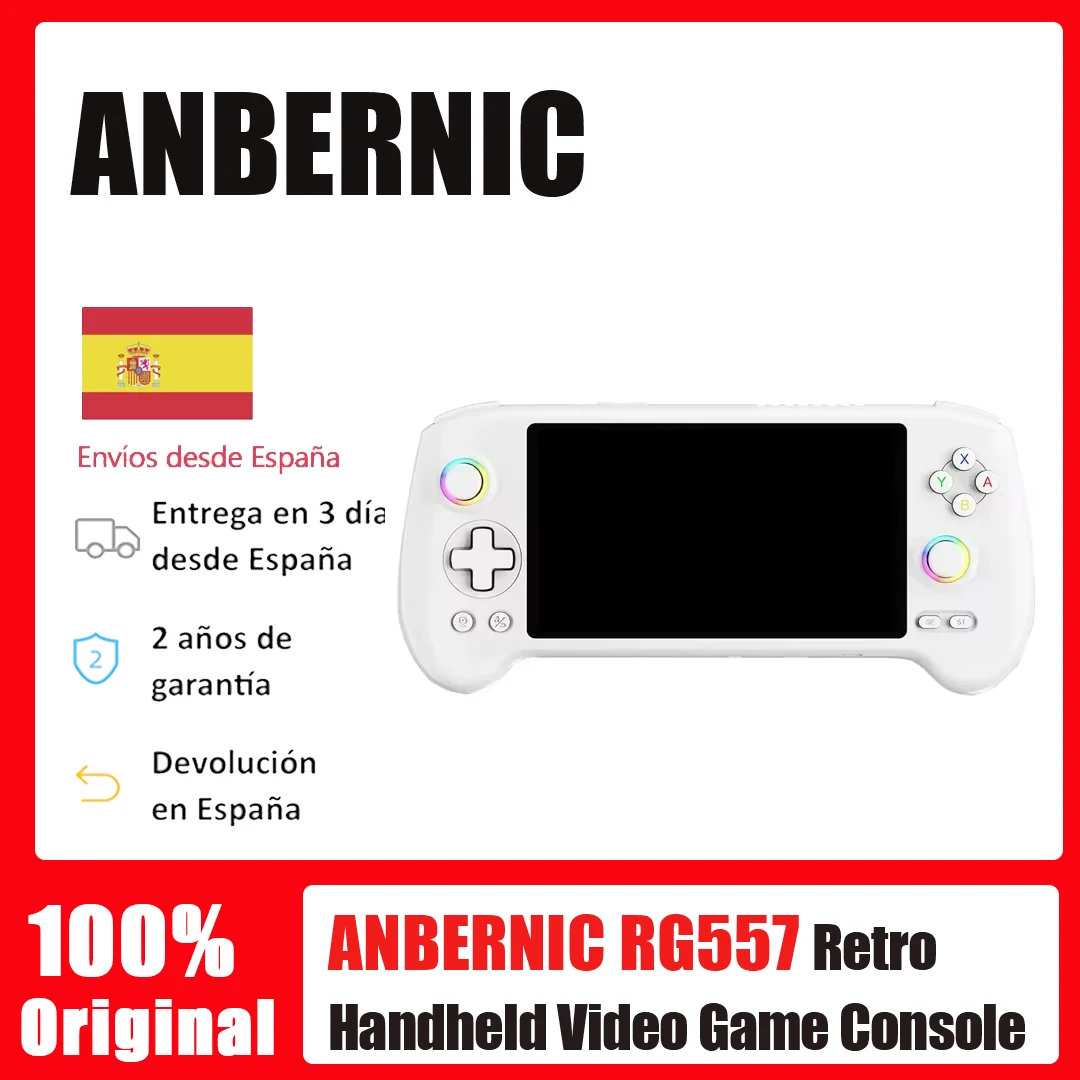ANBERNIC RG557 Console de jeu rétro Portable Android 14 12g + 256g AMOLED affichage 5.48 pouces 512g PS2 PSP jeux RG 557 ANBERNIC RG557 Console de jeu rétro Portable Android 14 12g + 256g AMOLED affichage 5.48 pouces 512g PS2 PSP jeux RG 557