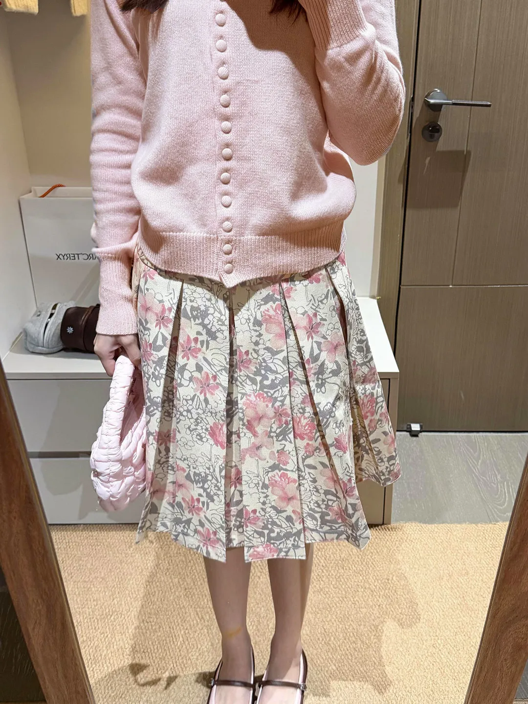 

Ретро-юбка с цветочным принтом, женская летняя новинка, универсальная, в нежном стиле, с высокой талией, плиссированная, в корейском стиле