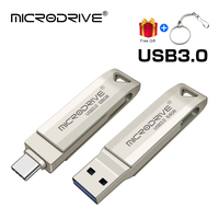 MicroDrive Type C 256gb USB3.0 Stick 2-in-1 OTG USB Disk Pendrives 64GB 128GB USB3.0 Flash Drive for Laptop/MacBook/Tablet/Phone