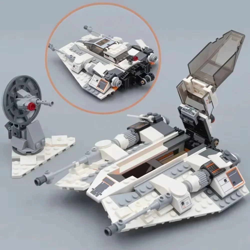 مكعبات بناء من الطوب لإصدار الذكرى العشرين من MINISO، نموذج Snowspeederb، ألعاب تعليمية، هدية متوافقة مع