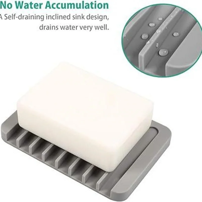 Silicone soap holder creative soap box soap holder soap box drainage storage soap holder fixed bracket