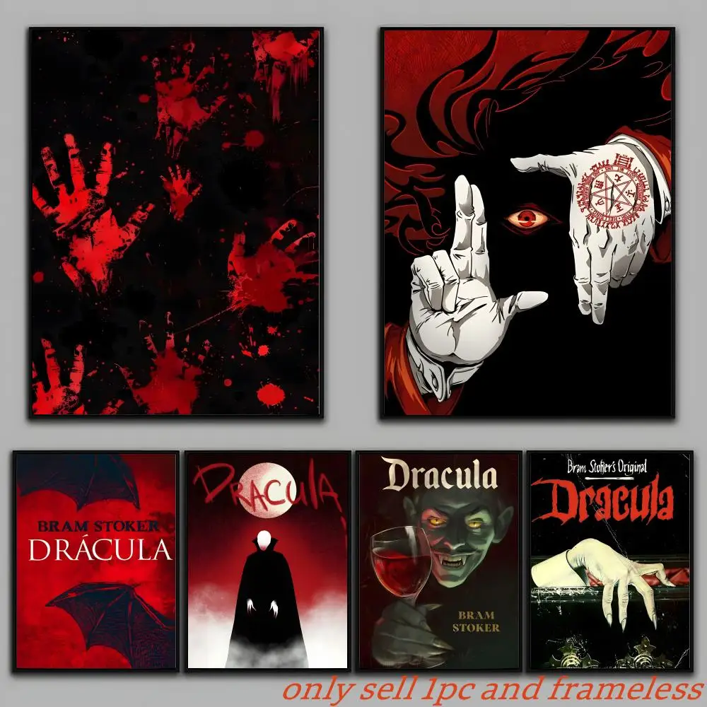 Horror Amusement Show Vampire Hand Poster Art with prints Home bedroom living room decoration gift