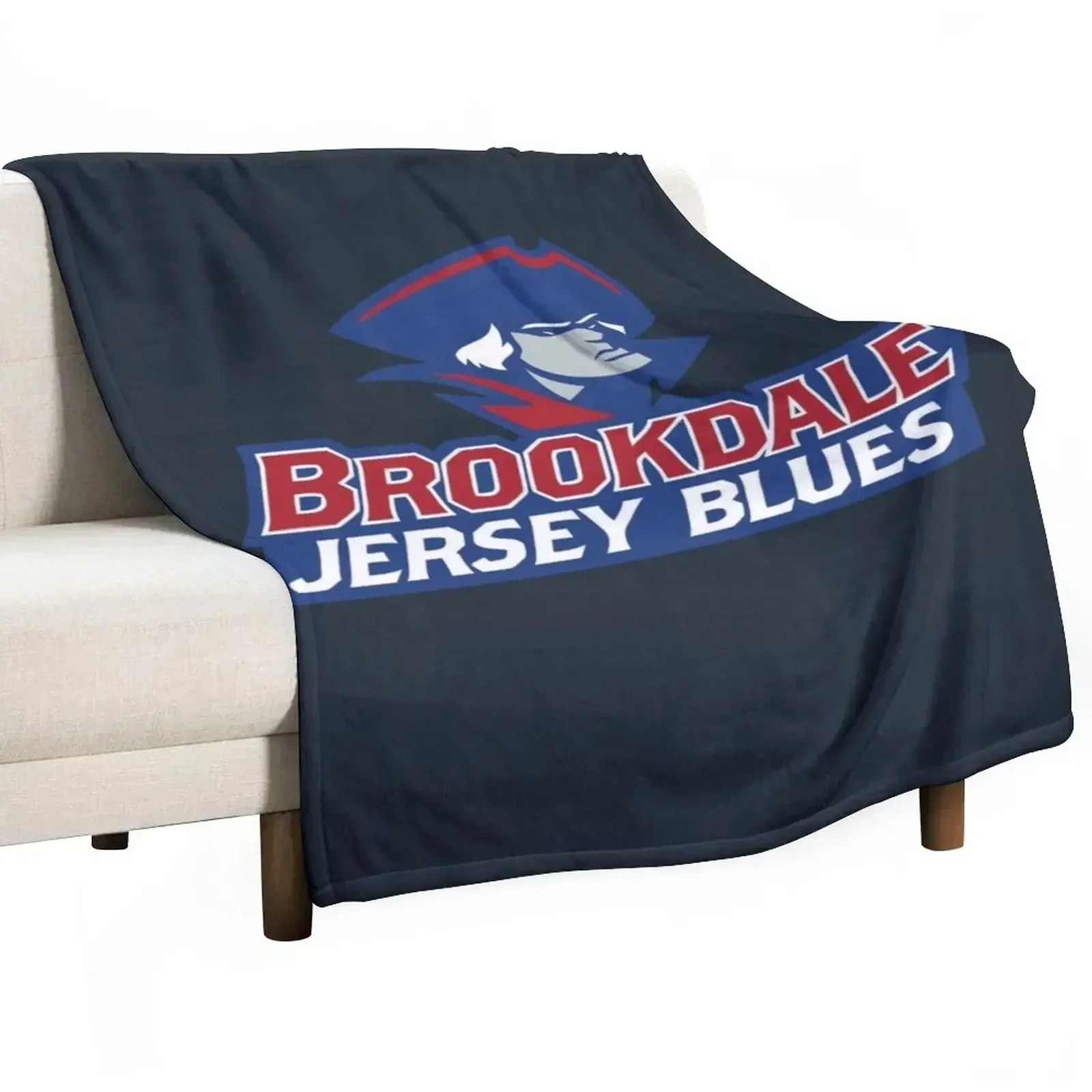 Brookdale CC Jersey Blues Throw Blanket Thin Plaid Soft Beach Decorative Sofas Flannels Blankets