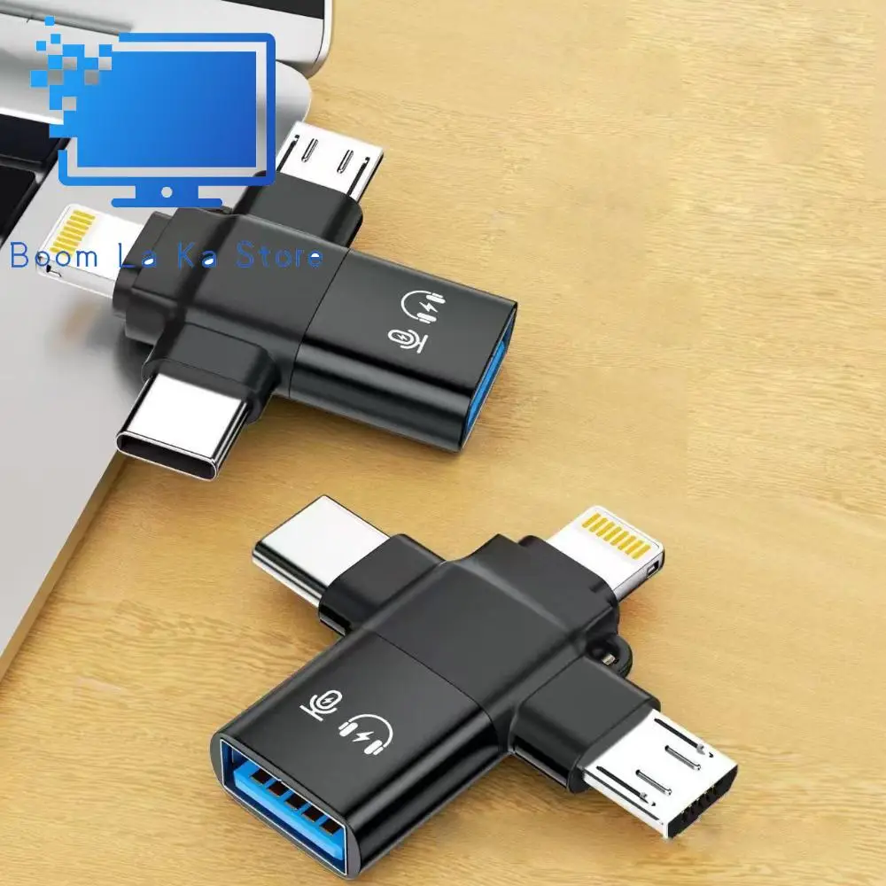محول OTG 3 في 1 عالمي محمول 3 في 1 محول تشغيل التوصيل شحن سريع نقل البيانات محول من النوع c