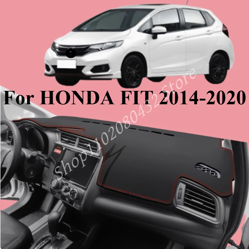 

LHD For HONDA FIT 2014-2020 Car Dashboard Cover Avoid Light Pad Instrument Platform Cover Mat Carpet Accessories