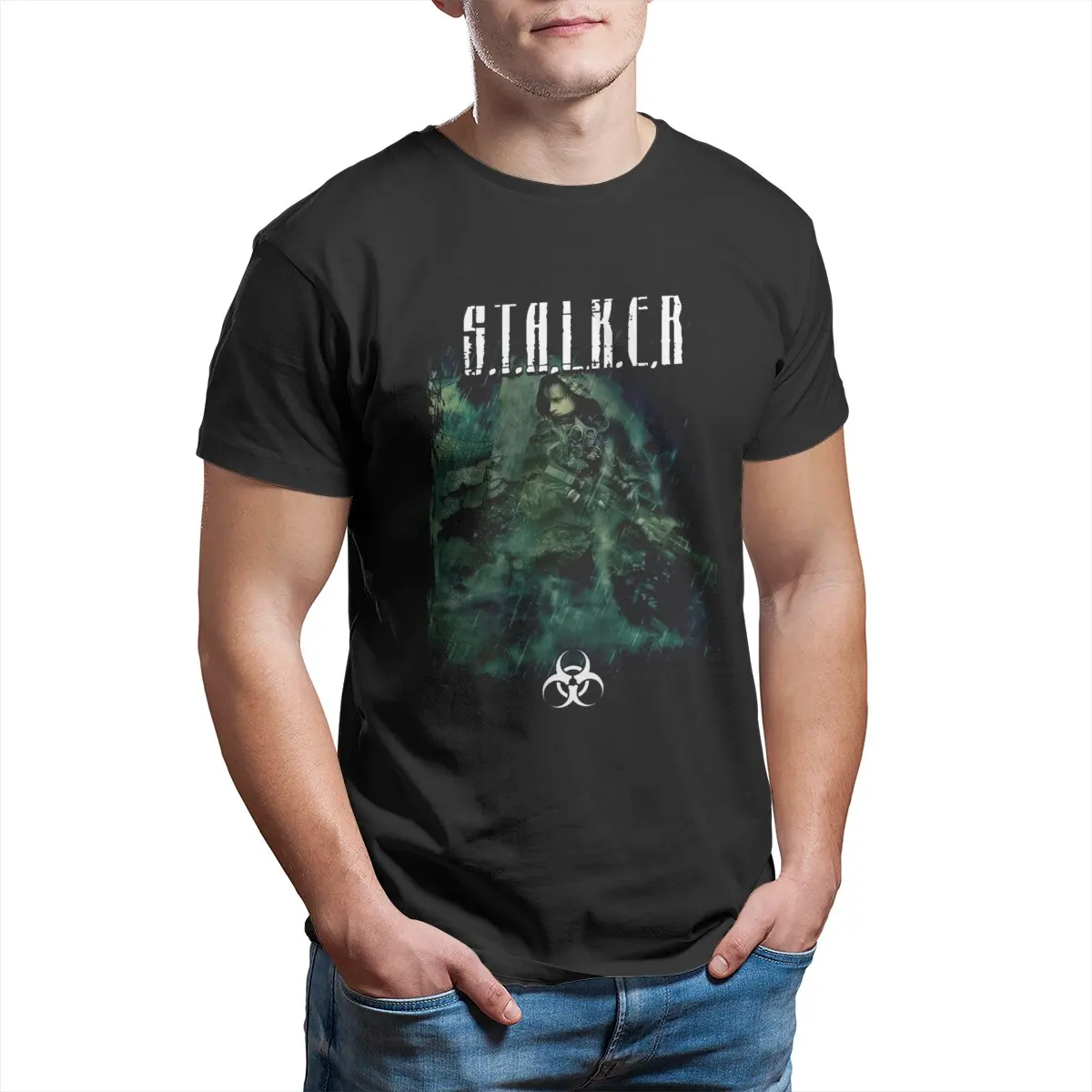 

Shadow Of Chernobyl Stalker Video Games Stalker T-Shirt Men Vintage 100% Cotton printed Tee Shirt plus size 5XL 6XL Clothing