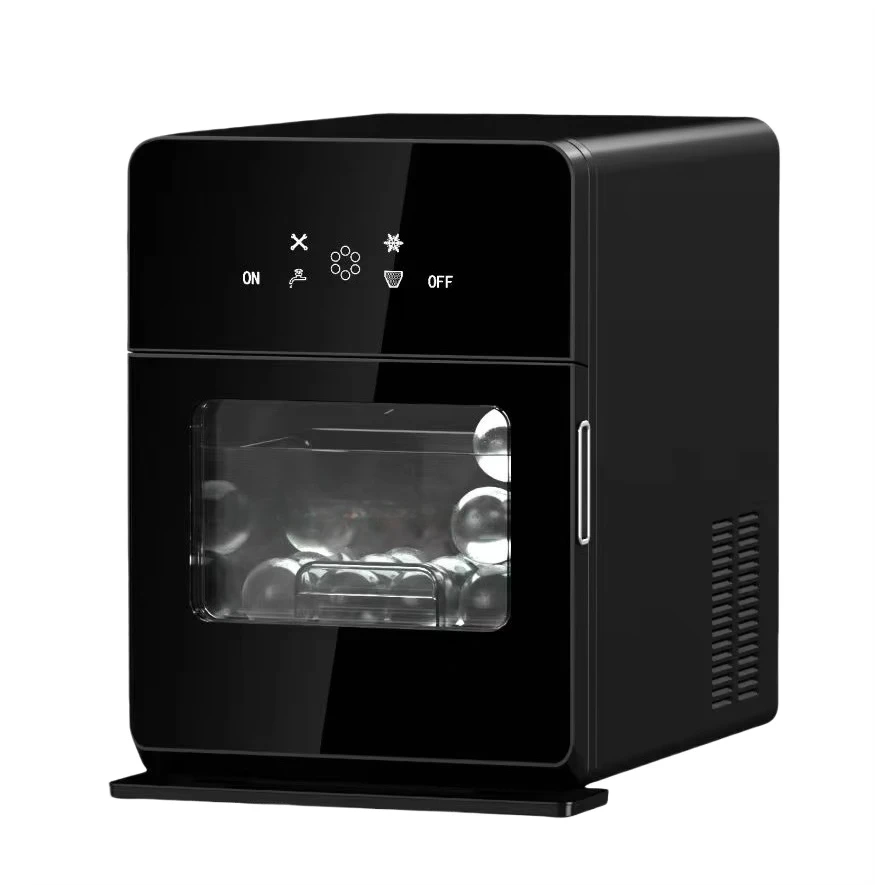 ASAS 2025 جديد وصول الكهربائية 5 سنتيمتر على شكل كرة التجارية والمنزلية التلقائي المحمولة صانع الثلج آلة صنع الثلج غير القابل للصدأ