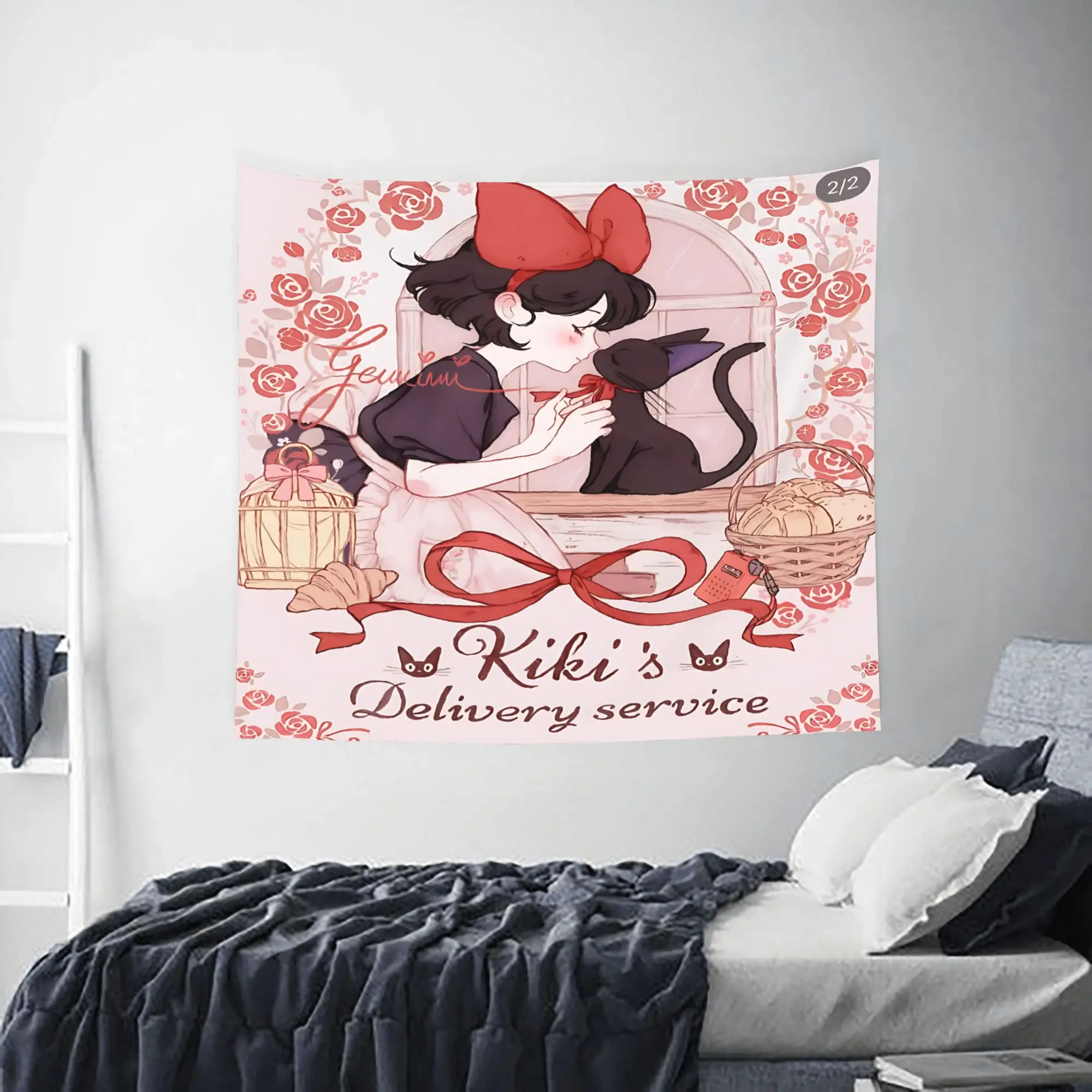 Cutecore Anime Kiki’s Delivery Service Tapestry Room decoration  Home Decoration Tapestry Decor Accessories Cute Room Decor