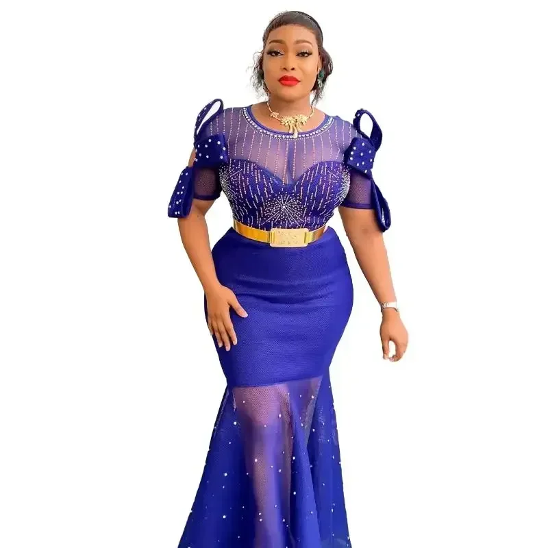 Африканские вечерние платья для женщин Дашики Анкара, свадебное вечернее платье 2024, весеннее сексуальное облегающее длинное платье макси, африканская одежда