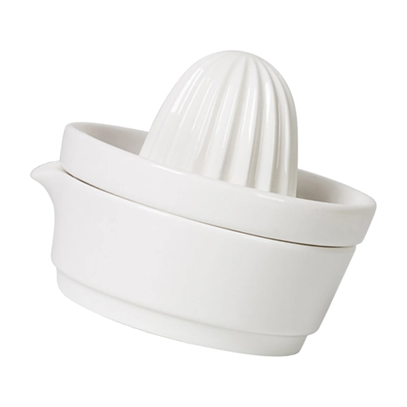 

1pc Manual Fruit Juicer Premium Ceramic Lemon Squeezer Portable Orange Watermelon Squeezer Detachable Juice Tool For Home Use