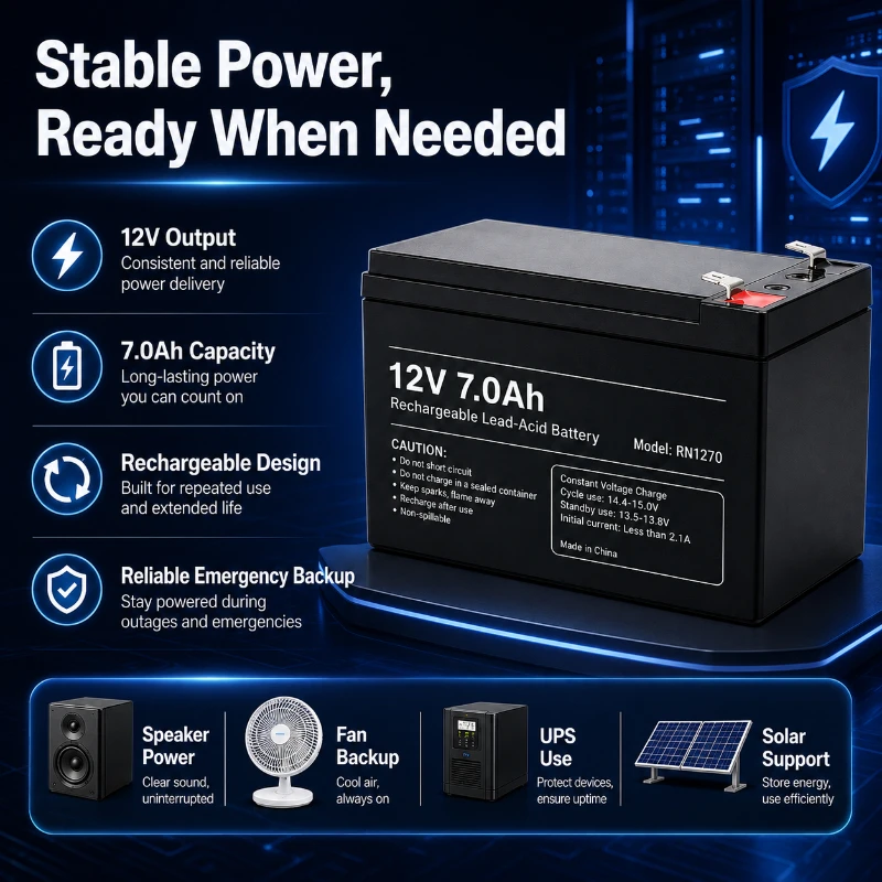 

12V 7.0AH Lead-acid Battery Pull Rod Speaker Charging Fan UPS Power Supply Solar Long Endurance Charging Battery