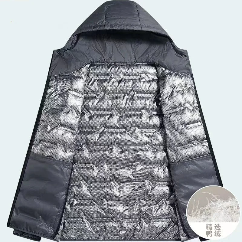 BATMO 2023 New Arrival Winter 85% White Duck Down hooded Jackets Men,Mens Warm Thick Coat, Y5831