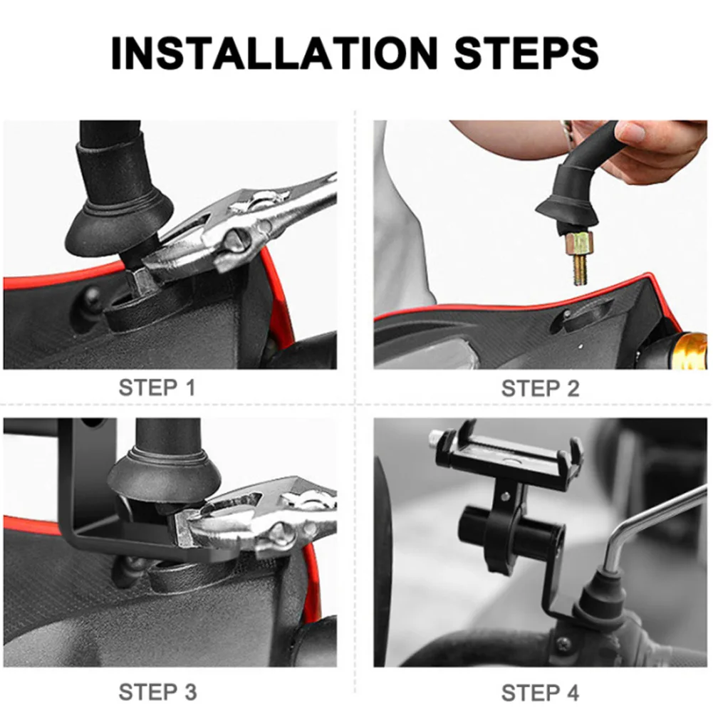 

Fix The External Headlights Motorcycle CNC Process Gray Mirror Adapter Phone Bracket Voltmeter Gauge Anti-oxidant