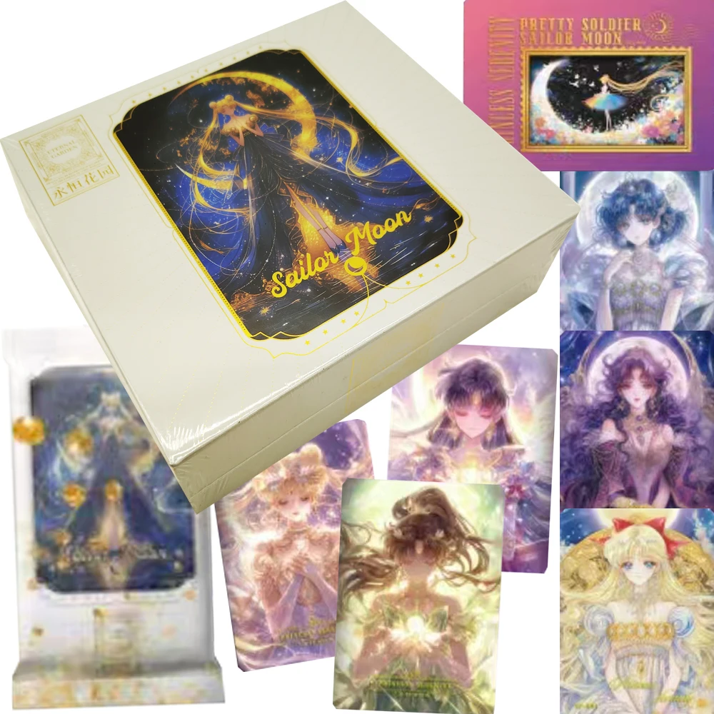 Tarjetas de colección Sailor Moon, chica mágica hermosa y encantadora, tarjetas periféricas de Anime de arte exquisito limitado raro, regalos creativos