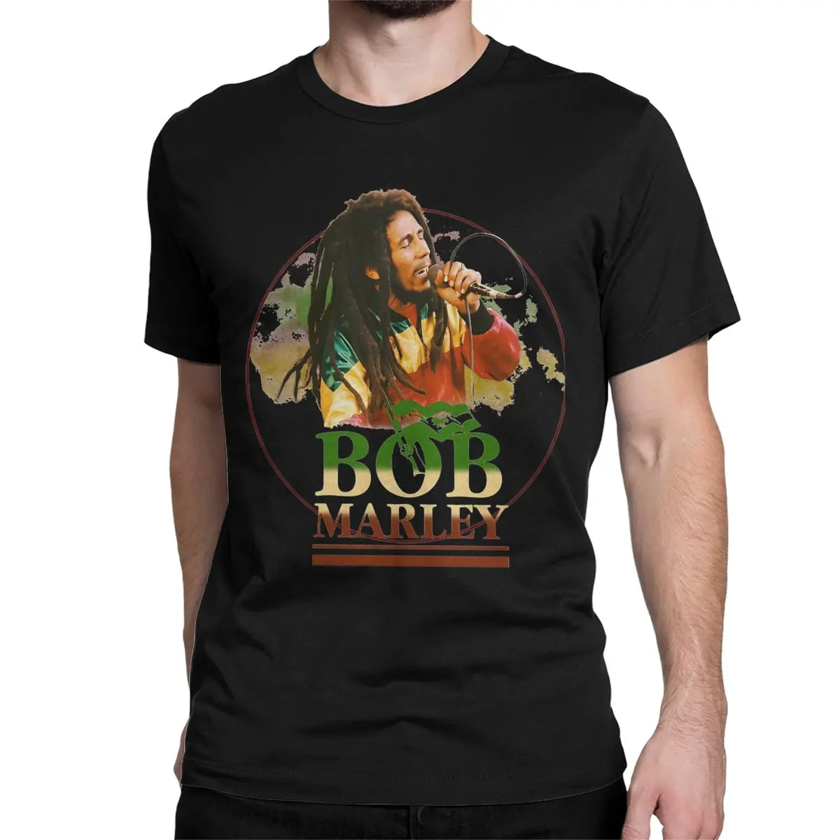 Bob-Marley T-Shirts for Men Women Jamaican Reggae Music Leisure Pure Cotton Tees Short Sleeve T Shirts Big Size Clothing