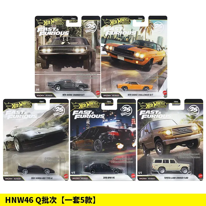 Hot Wheels Car Culture Q Batch Fast & Furious Dodge Charger Challenger Honda NSX BMW M5 Toyota Land Cruiser Modelo de Auto de Colección