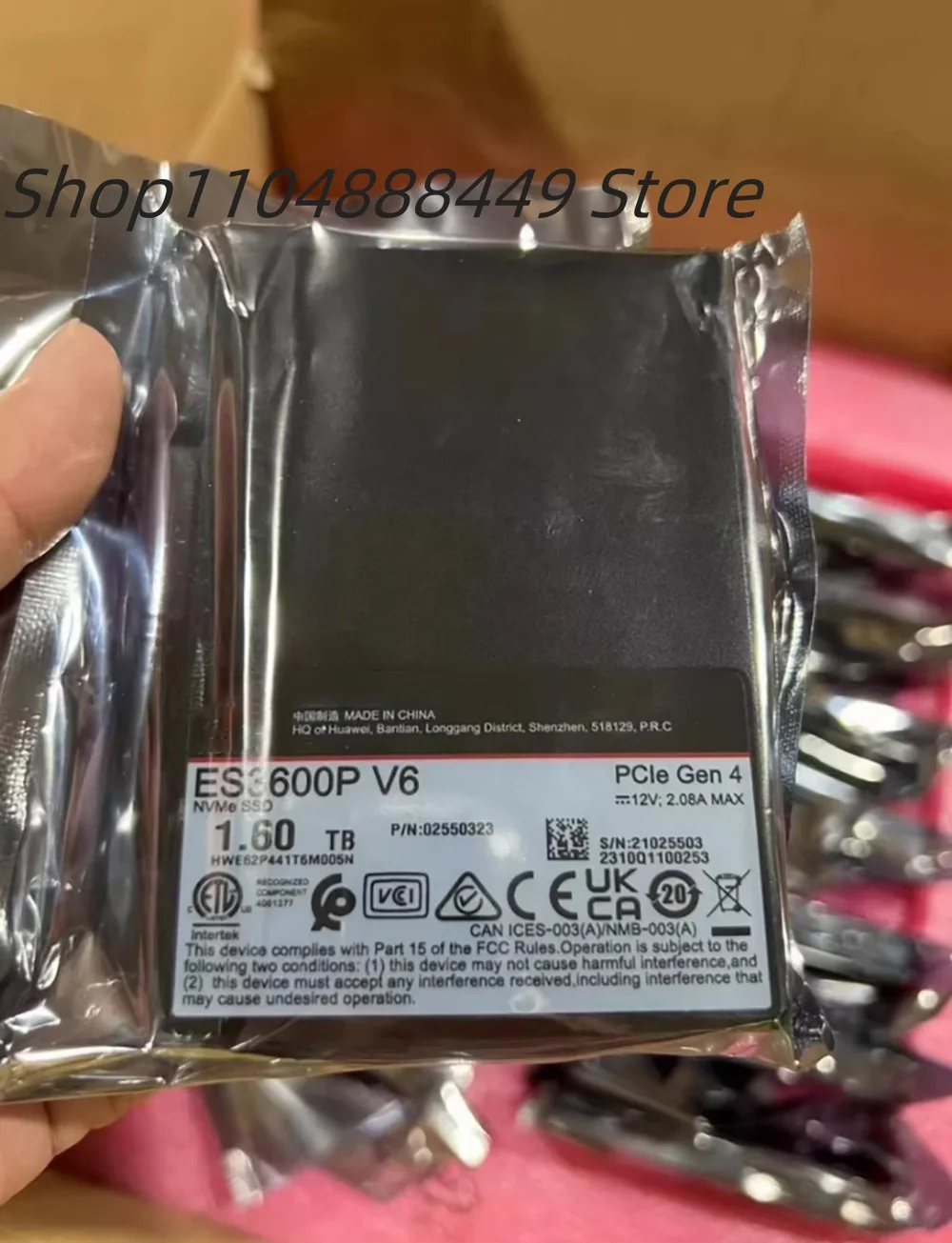 

ДЛЯ Huawei 1.6T NVME ES3600P V6 pcie4.0 02550323, жесткий диск, есть время использования