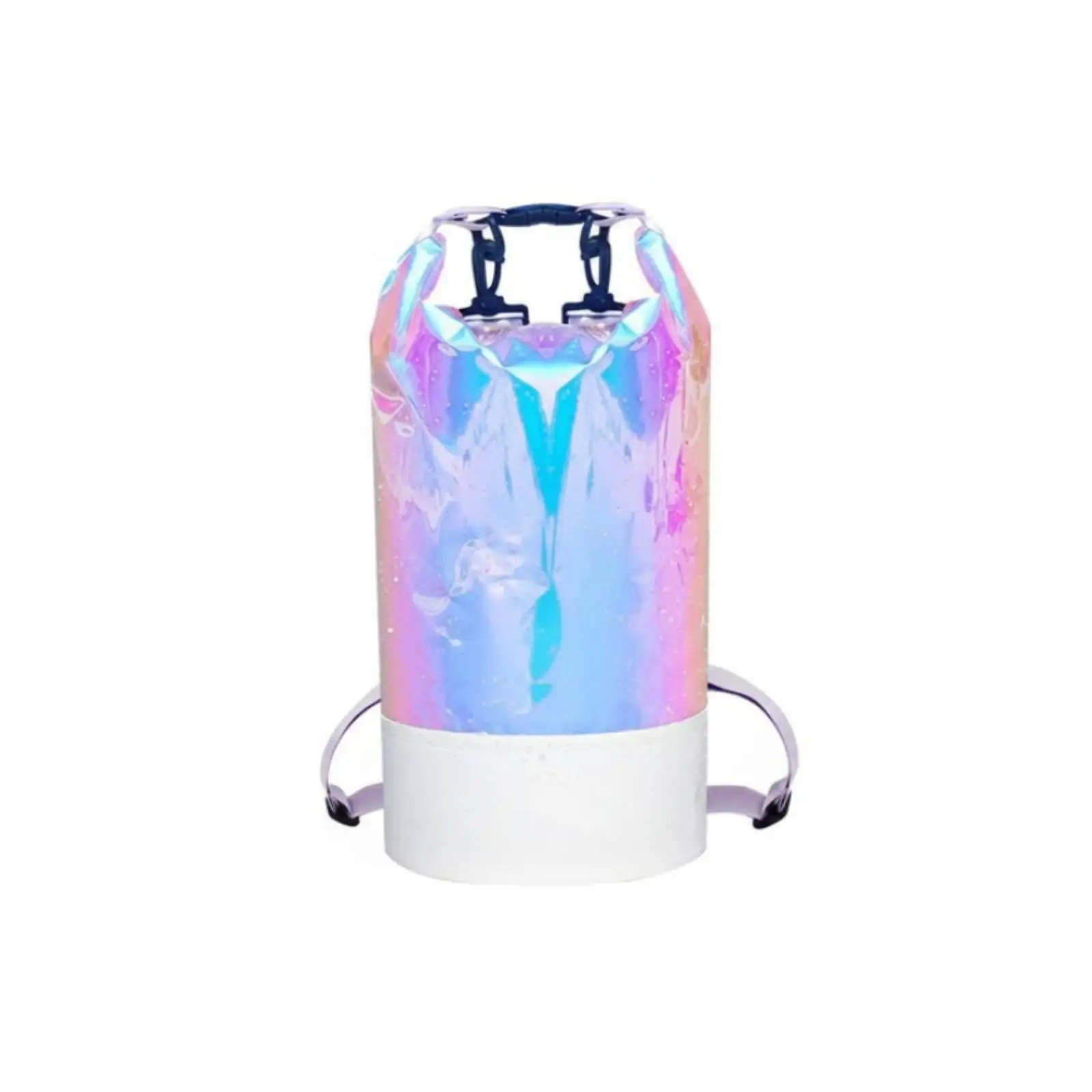 Iridescent Waterproof Bucket Bag PVC Material Holographic Dry Bag
