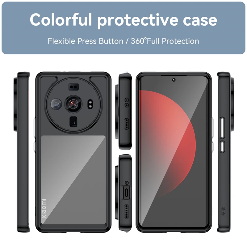 For Cover Mi 12S Ultra Case Xiaomi Mi 12S Ultra Capas Bumper Shockproof Clear Transparent Multicolour Fundas Mi 12S Ultra Cover