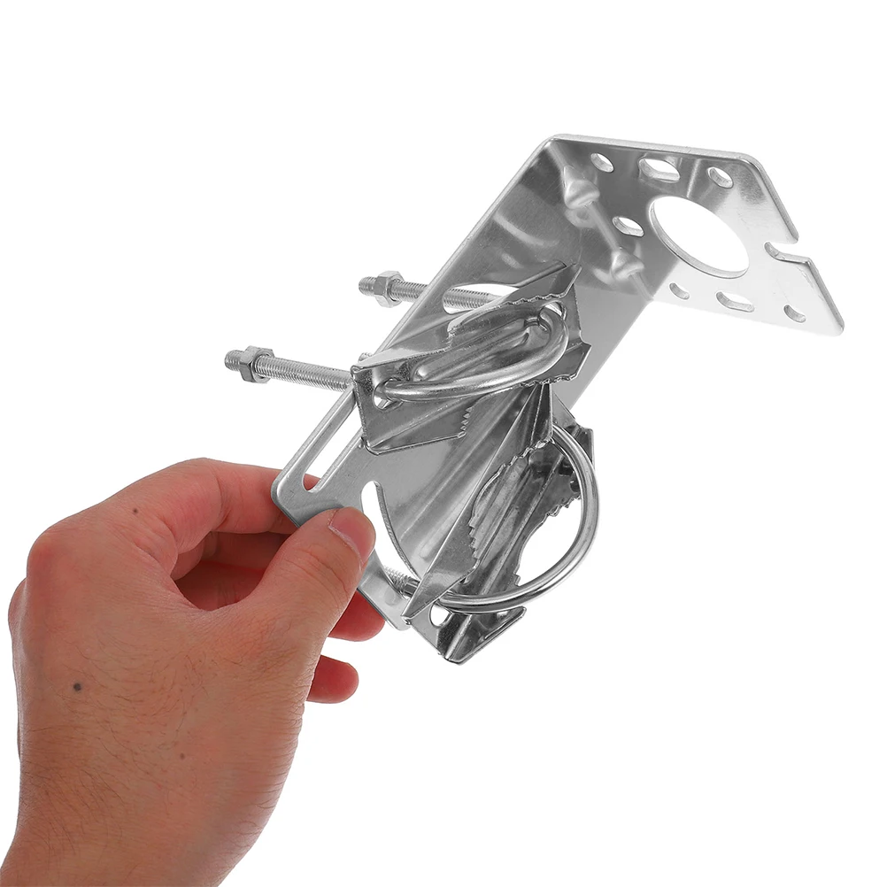 

2pcs Aluminum Alloy Mount Bracket Universal Pole Mounting Kit Outdoor Clamps Brackets For Satellite Antenna Weather Resistant