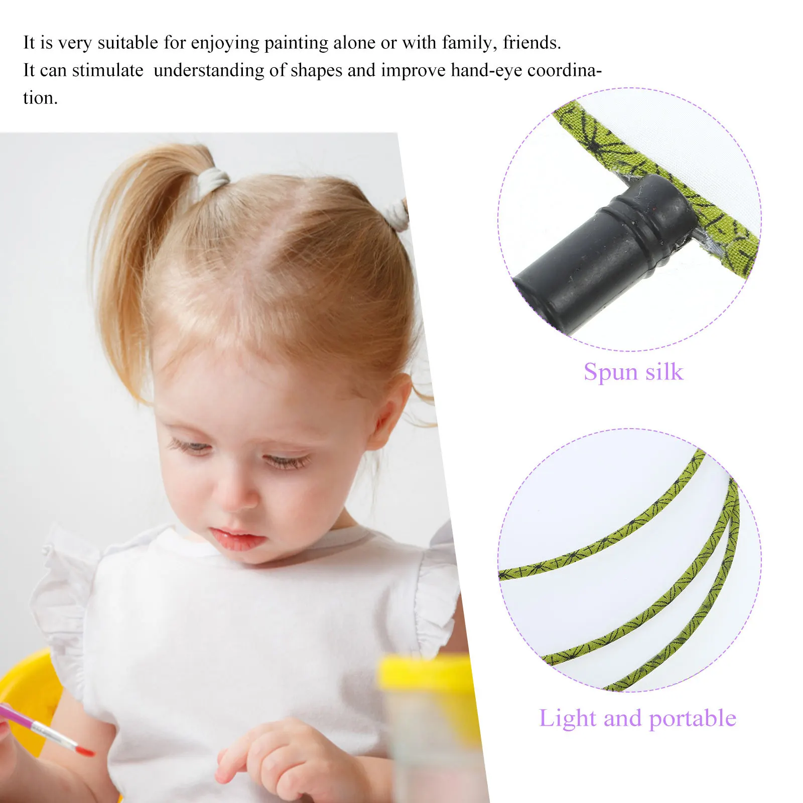 

4pcs Blank Children'S Drawing 24Cm Diy Handmade Painting Art Craft For Kids Family Gift Idea Party Decoration Fan Art Painting