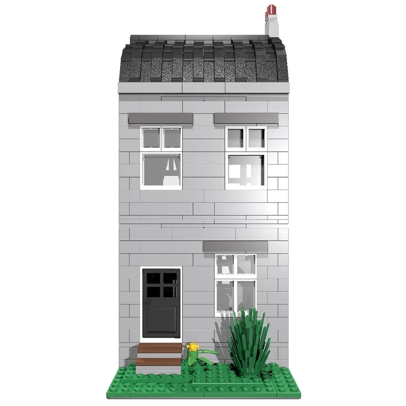 1181 قطعة MOC ريد تاون هاوس وحدات نموذج اللبنات البناء تجميع DIY فكرة الاطفال هدايا عيد الميلاد لعبة عيد الميلاد #4