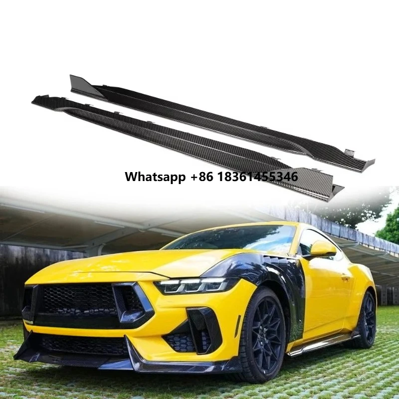 

For Mustang S650 EcoBoost GT Coupe 2024-2025S650 Carbon Fiber Side Skirts