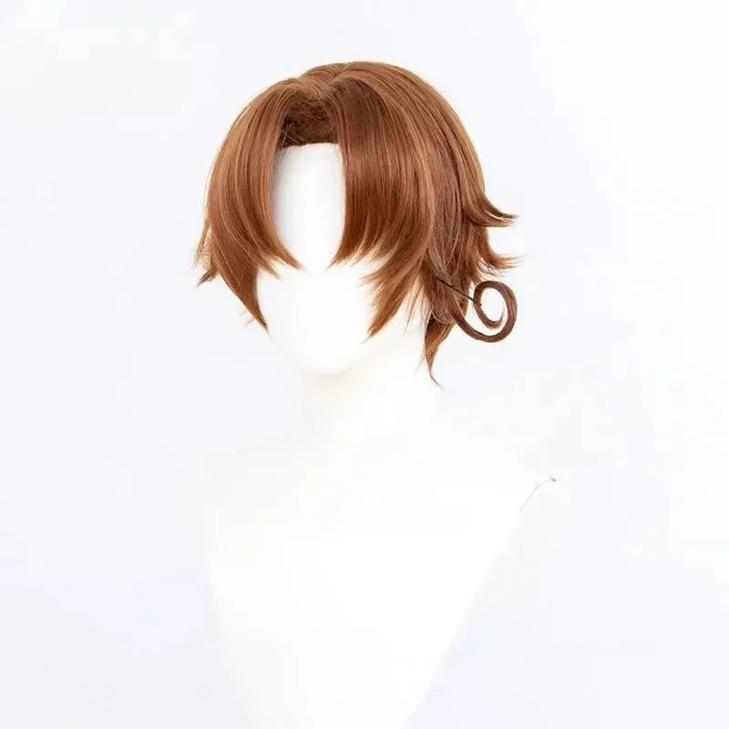 أسود إيطاليا AHP شعر مستعار تأثيري Feliciano الإيطالية البني والأصفر شعر مستعار مجعد