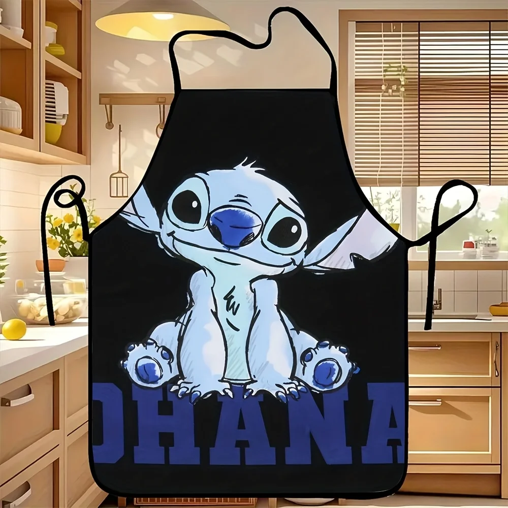 

Цельный фартук с мультяшным узором, идеально подходит для рукоделия, выпечки, рисования, уборки кухни и дома, кухонных принадлежностей