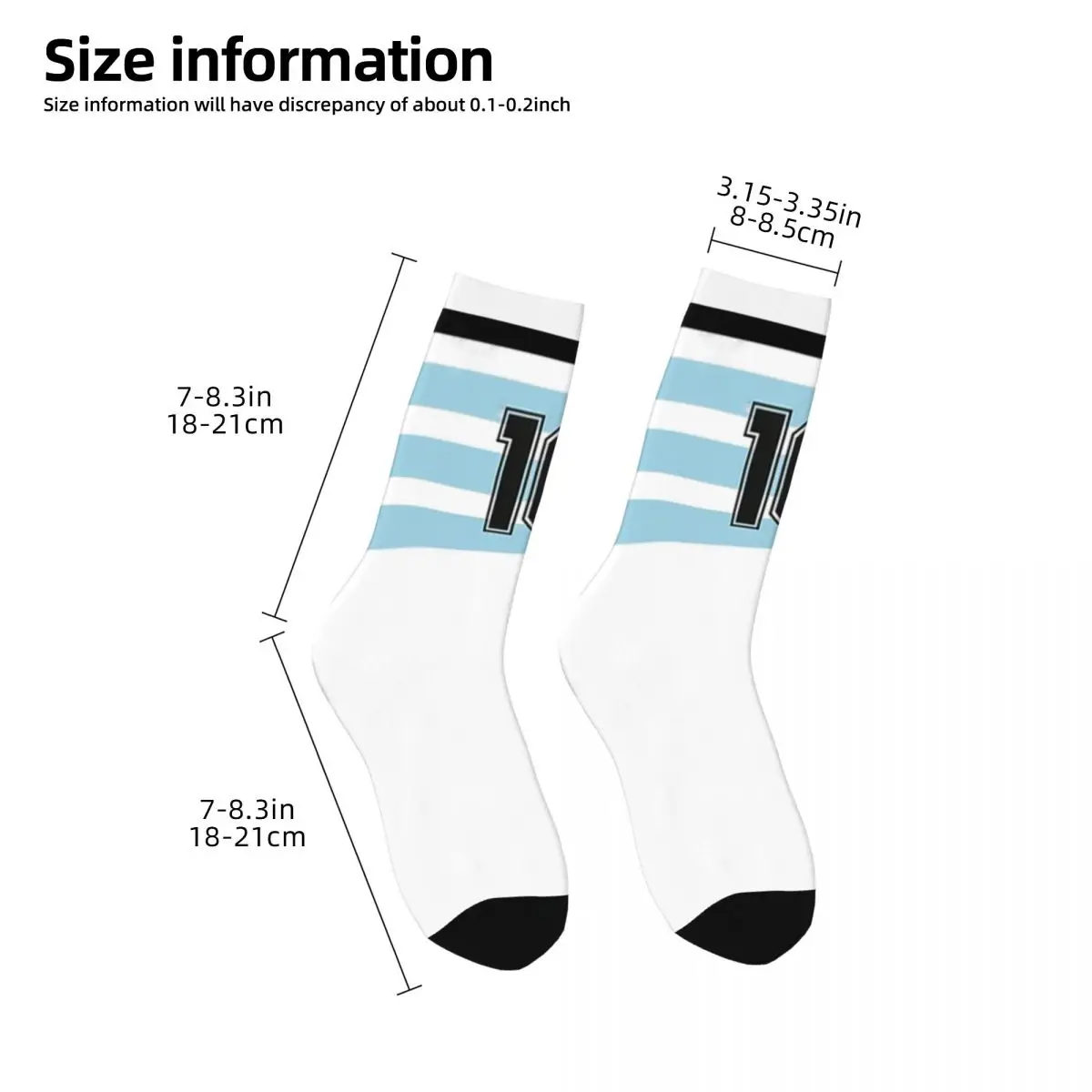 D10S - Argentina 86 Socks08 calzini Harajuku calze assorbenti per il sudore calze lunghe per tutte le stagioni accessori regalo di compleanno Unisex