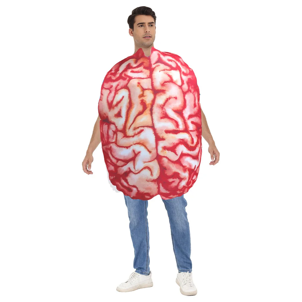 

New Halloween Costume Digital Printing Sponge Suit Cosplay Human Organ Heart Children Adults Stage Performance