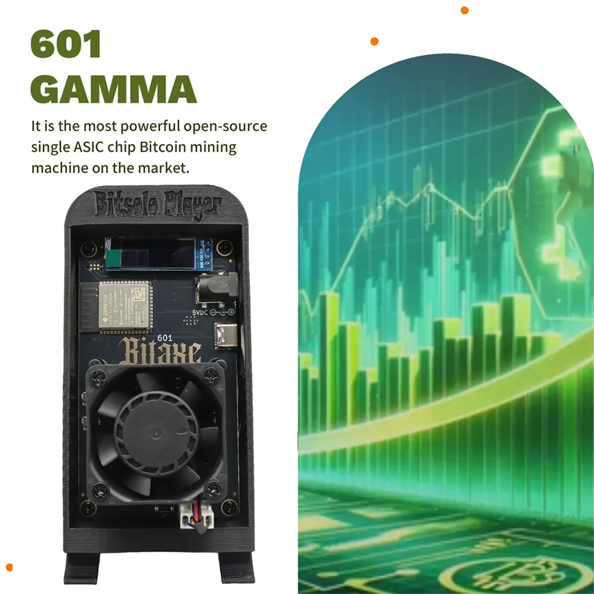 A04V Gamma 601 BTC Solo Miner مع Shell 1.2TH/S 18W BM1370 Asic Chip من Antminer S21 Pro Bitcoin BTC Miner EU Plug