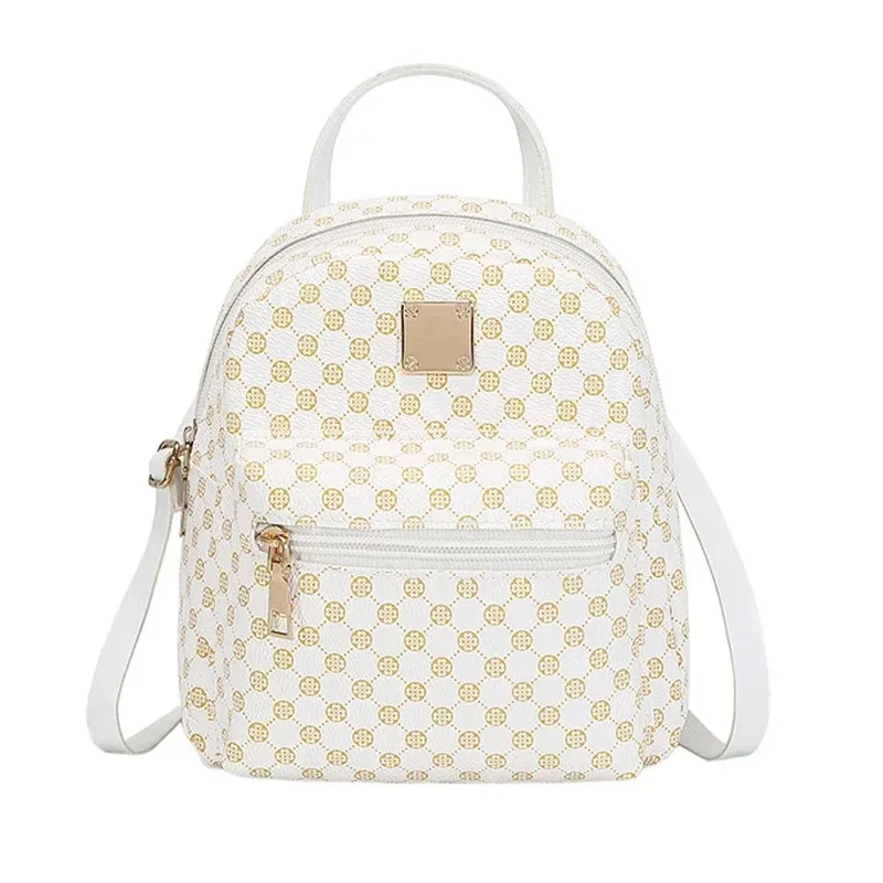 Shoulder backpack Ladies\' Fashion bag Pink spots Female Daily Shopping