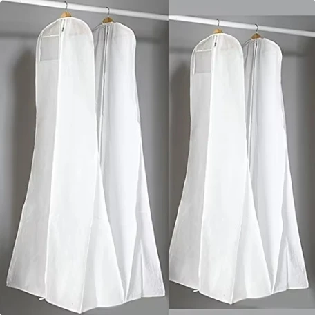 Length 180 Cheap Wedding Dress Bags Clothes Cover Dust Cover Garment Bags Bridal Gown Bag For Mermaid Wedding Dress Cover