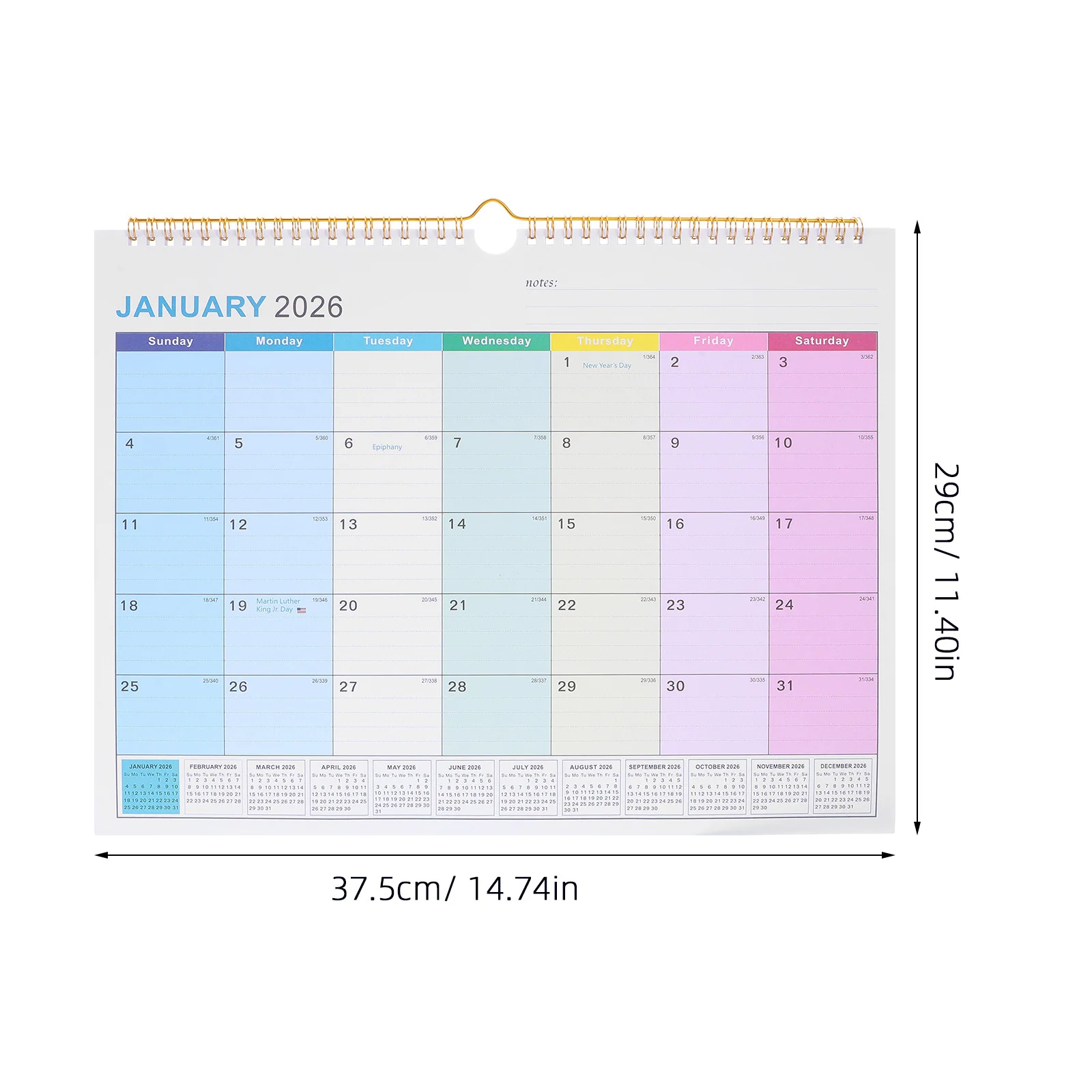 18 شهرًا معلق على الحائط 2026-2027 مخطط شهري لمكتب المنزل الأسرة الجدول الزمني المنظم الجمالية ورق حائط التقويم #4