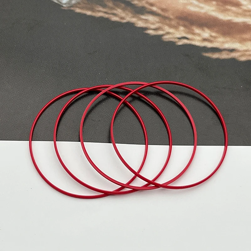 2/4PCS Red Gasket O-Ring 25-33MM Plastic Gasket Suitable For Tissot Watch Case Bottom Cover T035 Couturier 1853 Original Other