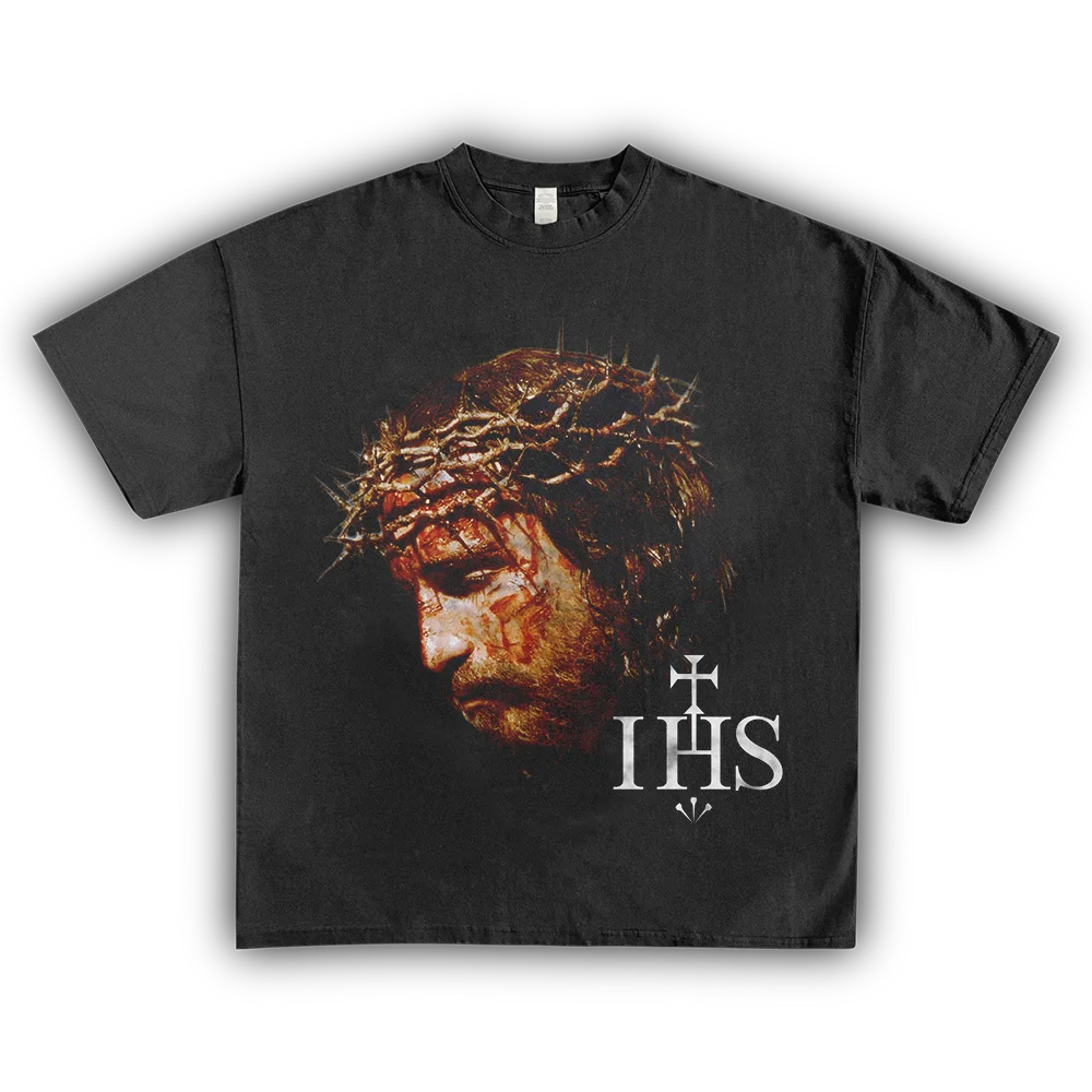 

Homage Tees Pure Cotton Rose Thorns Print Street Sle Loose Fit ort Sve T-irt Youth Faion Antibacterial Summer Top