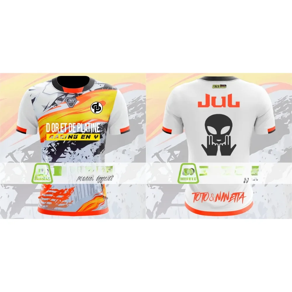 Jersey 90 Minute MM9 Men's Streetwear 3D Printed Quick Drying Breathable Tees for Family Look Men/Women Short Sleeve T-shirt image 3