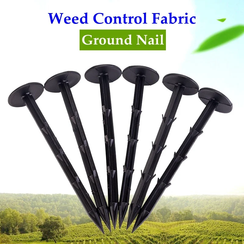 

50pcs/lot 11 16 20cm Garden Ground Nail Greenhouse Film Weed Prevention Ground Cloth Sunshade Fly Net Mulch Fix Tools PP Plastic