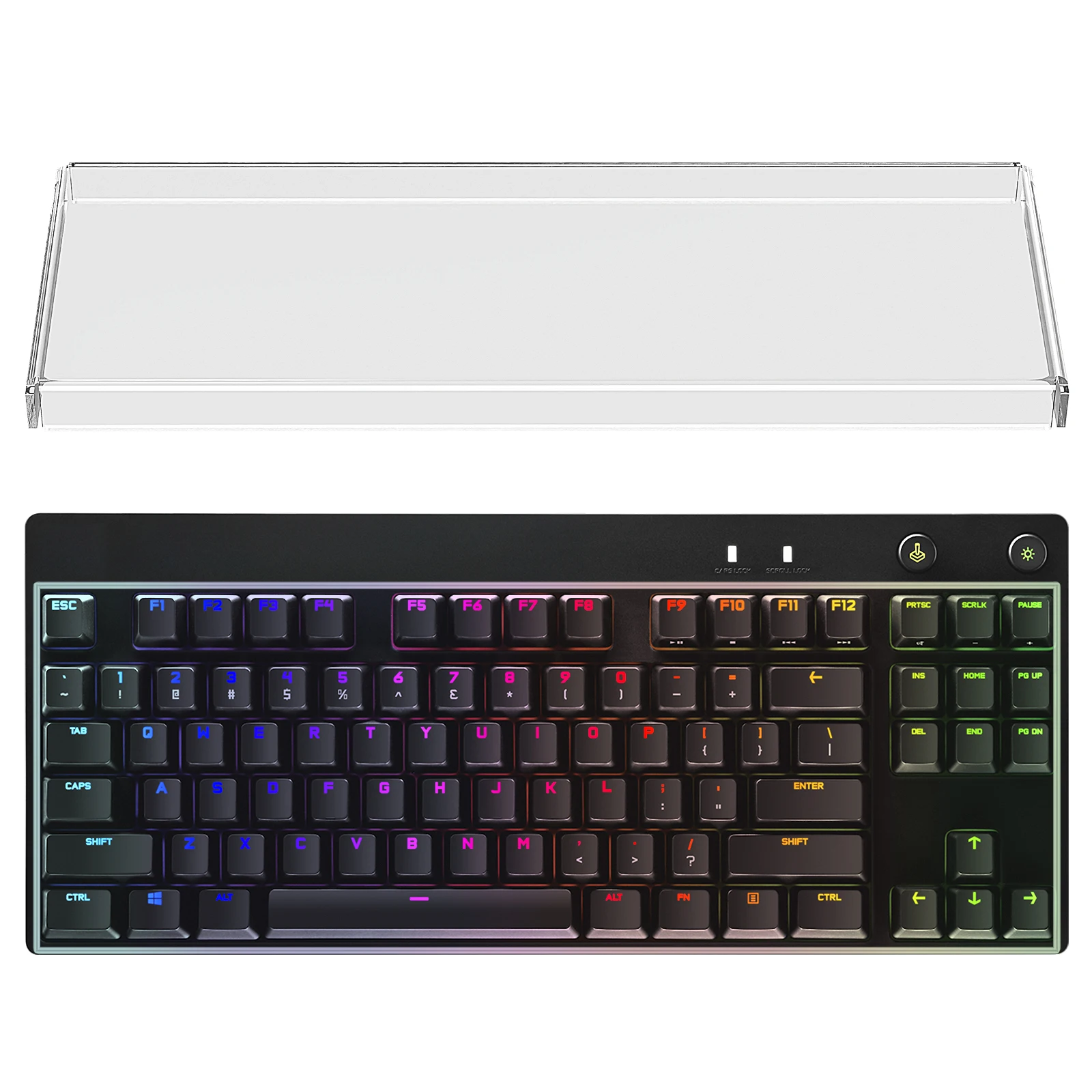 Geekria Clear Acrylic Keyboard Dust Cover for 80% TKL 87 Key Mechanical Gaming Keyboards, Compatible with Logitech G PRO G515